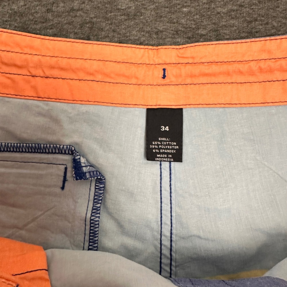Roundtree & Yorke Swim Trunks Striped Drawstring Swimwear Blue Shorts Size‎ 34 - Picture 7 of 11